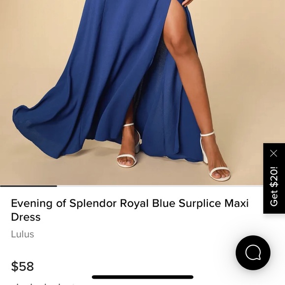 Lulus Evening of Splendor Royal Blue Surplice Dress - Picture 2 of 5
